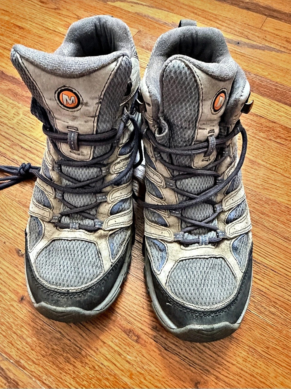 Merrell Moab 2 Mid Waterproof Hiking Boots Gray & Blue Men's US 9